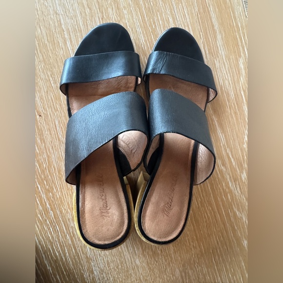 Madewell The Kiera Mule Sandals in True Black Leather - Picture 10 of 16